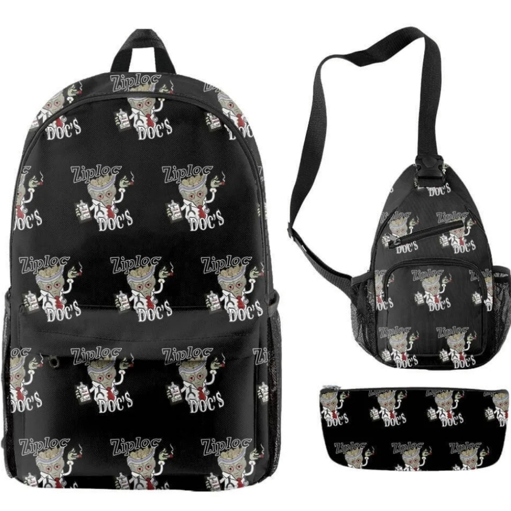 ZipLoc Doc's 3 Piece Set - Backpack, Crossbody/Sling Bag and Pouch Unisex